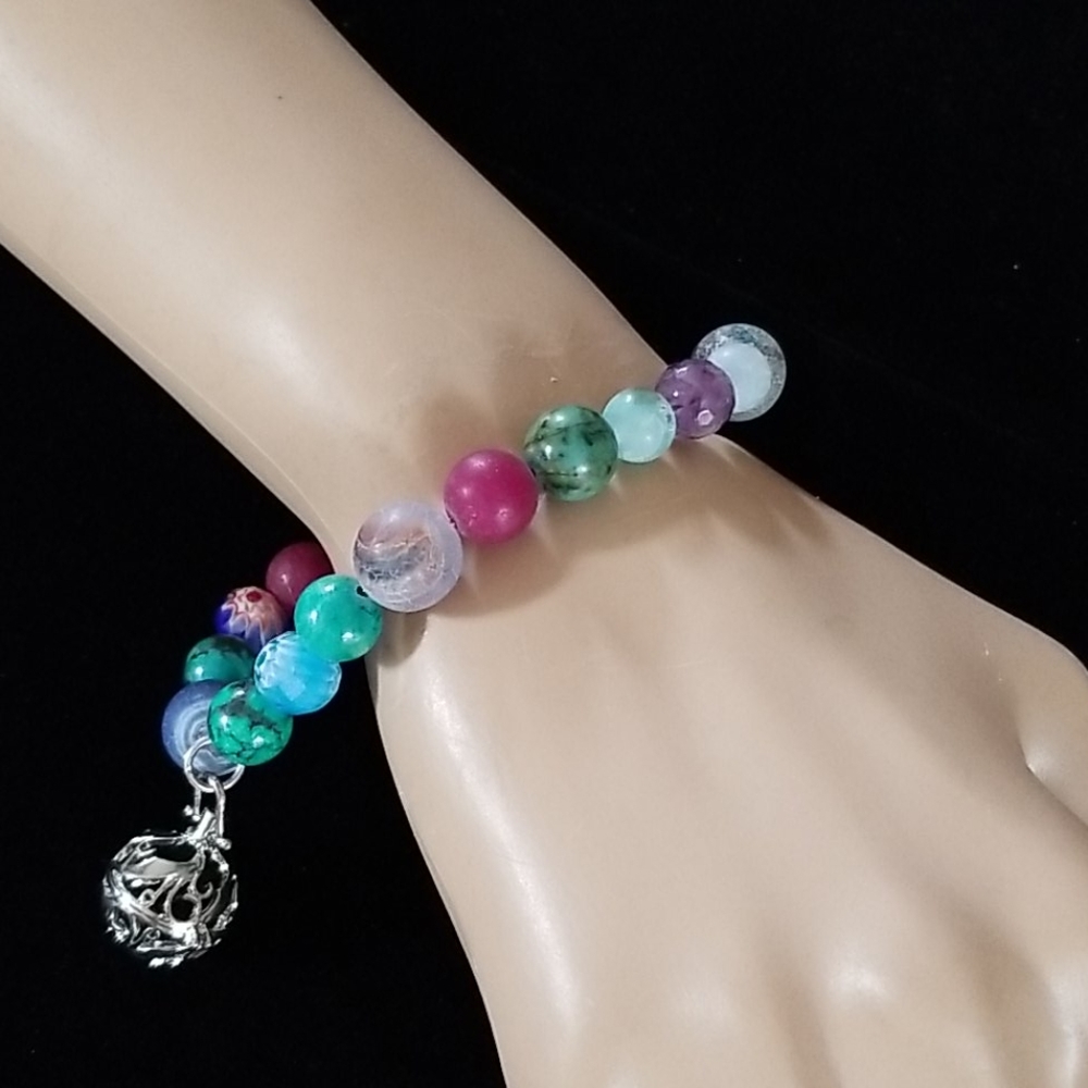 NWT Boho Beaded Diffuser Stretch Bracelet - Picture 14 of 16